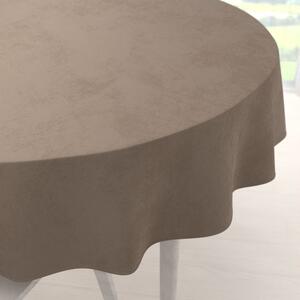 Biante Zamatový okrúhly obrus Velvet Premium SVP-005 Svetlo hnedý Ø 120 cm