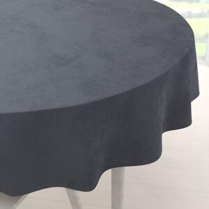 Biante Zamatový okrúhly obrus Velvet Premium SVP-004 Antracitovo sivý Ø 110 cm