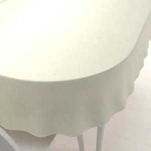 Biante Zamatový oválny obrus Velvet Prémium SVP-003 Smotanový 140x220 cm