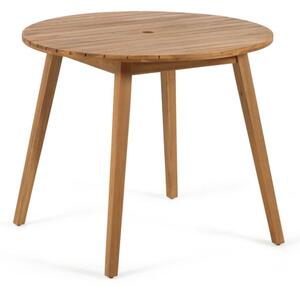 Záhradný jedálenský stôl z akáciového dreva Kave Home Vilma, ø 90 cm