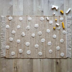 Ručne vyrobený koberec zo zmesi juty a bavlny Nattiot Nop, 100 x 150 cm