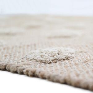 Ručne vyrobený koberec zo zmesi juty a bavlny Nattiot Nop, 100 x 150 cm