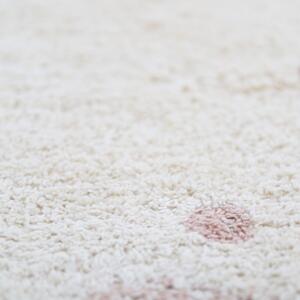 Ružovo-krémový ručne vyrobený bavlnený koberec Nattiot Mallen, ø 110 cm