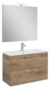 Kúpeľňová zostava s umývadlom Ceramia Lea 81,4x55x41,7 cm dub LEASET80D