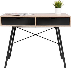 Tutumi - Písací stôl Scandy - prírodná/čierna - 100x79x48 cm