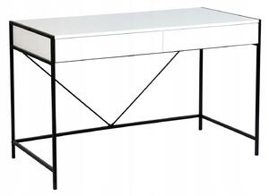 Tutumi - Písací stôl Loft - čierna / biela - 123x60 cm