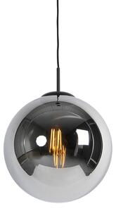 Inteligentné závesné svietidlo čierne s dymovým sklom 30 cm vrátane Wifi ST64 - Pallon