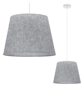 Závesné svietidlo Len1, 1x šedé textilné tienidlo, (fi 38 cm), w