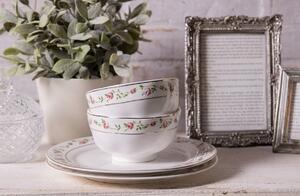 Porcelánová miska na polievku s ružičkami Cutty Rose - ∅ 11*6 cm / 300 ml - Clayre & Eef