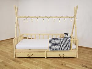 Wilsondo Detská posteľ domček Tipi 180x80 Variant úložný box: S úložným boxom