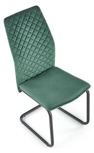 Jedálenská stolička K444 - tmavozelená / čierna