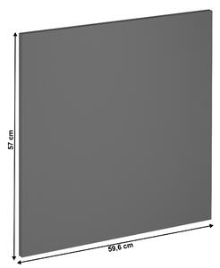 KONDELA Dvierka na umývačku riadu, sivý mat, 59,6x57 cm, LANGEN