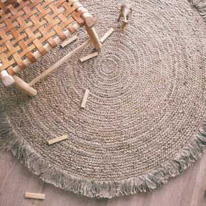 Prírodný jutový koberec ručnej výroby Nattiot Terra, ø 140 cm
