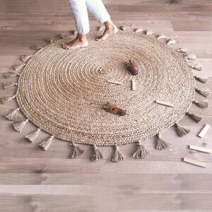 Prírodný ručne vyrobený jutový koberec Nattiot Else, ø 140 cm