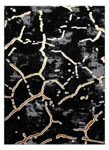 Dywany Łuszczów , Kusový koberec Allure 1967 black/gold, 80x150, čierna, kancelária