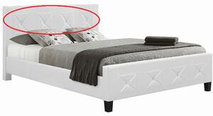 KONDELA Manželská posteľ s roštom, ekokoža biela, 180x200, CARISA, tovar 2.triedy