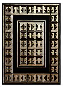 Dywany Łuszczów , Kusový koberec Allure 1968 black/gold, 80x150, čierna, kancelária