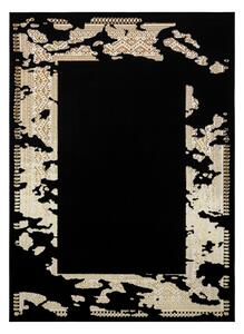 Dywany Łuszczów , Kusový koberec Allure 1965 black/gold, 120x170, čierna, kancelária