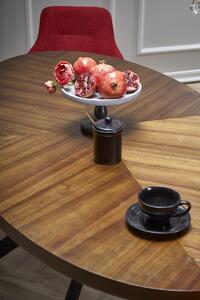 Oválny jedálenský stôl Locarno - orech / čierna