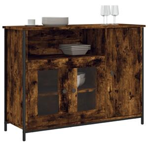 Komoda dymový dub 100x35x75 cm kompozitné drevo