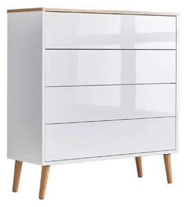 KOMODA, biela, farba duba, biela s vysokým leskom, 79/86/33 cm MID.YOU - Komody, Online Only