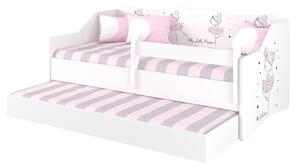 Detská posteľ s prístelkou Ballerina 160x80