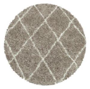 Kusový koberec Alvor Shaggy 3401 beige kruh-160x160 (průměr) kruh