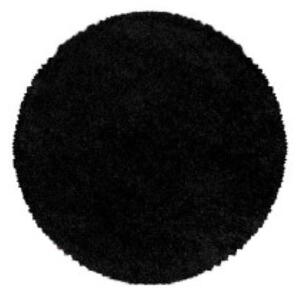 Kusový koberec Sydney Shaggy 3000 black kruh-200x200 (průměr) kruh