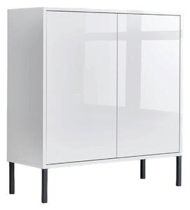 KOMODA, biela, biela s vysokým leskom, 79/86/33 cm MID.YOU - Komody, Online Only