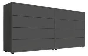 ŠIROKÁ KOMODA, antracitová, 158/73/33 cm MID.YOU - Komody, Online Only
