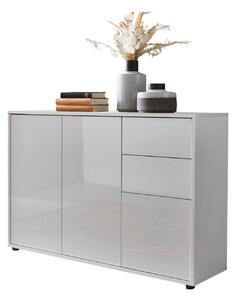 KOMODA, biela, biela s vysokým leskom, 105,5/73/33 cm MID.YOU - Komody, Online Only