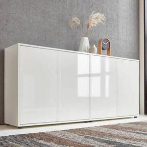 ŠIROKÁ KOMODA, biela, biela s vysokým leskom, 158/73/33 cm MID.YOU - Komody, Online Only