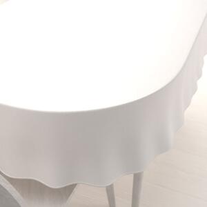 Biante Zamatový oválny obrus Velvet Prémium SVP-024 Krémovo biely 100x140 cm