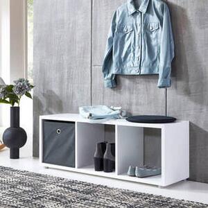 REGÁL NA TOPÁNKY, biela, 37,5/108,5/33 cm MID.YOU - Online Only drobný nábytok, Online Only