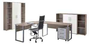 KANCELÁRIA, biela, dub sonoma, MID.YOU - Kancelárske regály, Online Only