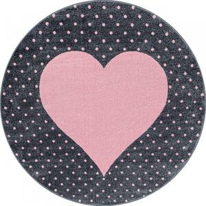 Ayyildiz koberce Detský kusový koberec Bambi 830 pink kruh - 120x120 (priemer) kruh cm