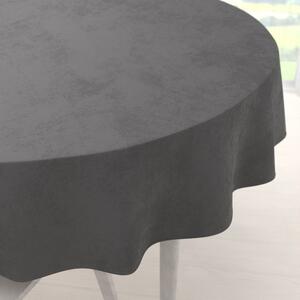Biante Zamatový okrúhly obrus Velvet Premium SVP-017 Tmavo sivý Ø 140 cm
