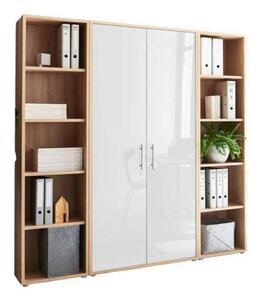SKRINKA NA DOKUMENTY, dub sonoma, biela s vysokým leskom, 173/186/33 cm MID.YOU - Online Only kancelárie, Online Only