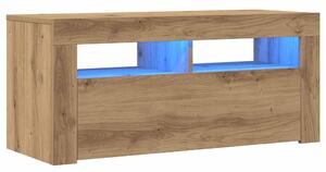 TV skrinka s LED dub artisan 90x35x40 cm kompozitné drevo