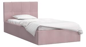 GM Čalúnená jednolôžková posteľ s úložným priestorom Ingrit 90x200 - ružová