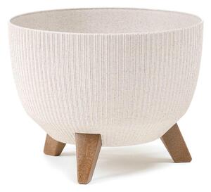 PLASTOVÝ KVETINÁČ ROSA LINEA ECO 18X29 CM KRÉMOVÁ