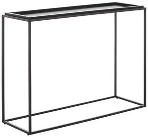 KONZOLOVÝ STOLÍK, čierna, kov, kompozitné drevo, 110/38/80 cm MID.YOU - Online Only obývacie izby, Online Only