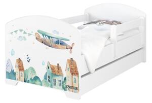 Detská posteľ s úložným priestorom Lietadlá Rozmer: 180x80