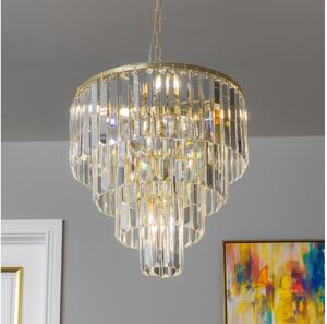 Brilagi - LED Krištáľový luster na reťazi MOZART 5xE14/40W/230V zlatá
