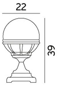 Norlys - Bologna Vonkajšie Stĺpikové Svetlo Small Clear/Black - Lampemesteren