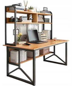 Počítačový stôl z tmavého bukového dreva pre notebook, moderný herný loft, 120 cm