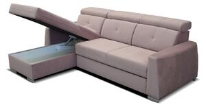 Rohová sedačka Roxi (ružová) (L). Vlastná spoľahlivá doprava až k Vám domov. 1004862