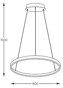 Zuma Line 2023201-BK80 - Závesný LED luster na lanku BRENO LED/36W/230V 3000/4000/6000K