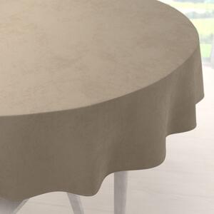 Biante Zamatový okrúhly obrus Velvet Premium SVP-030 Sivobéžový Ø 130 cm