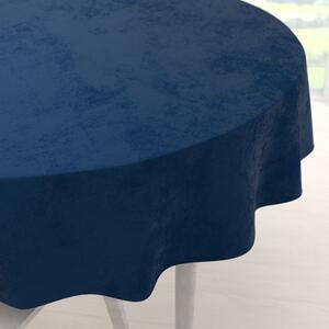 Biante Zamatový okrúhly obrus Velvet Premium SVP-029 Námornícka modrá Ø 130 cm
